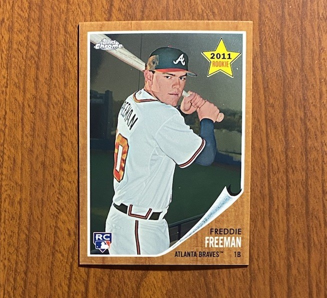2011 Topps Heritage Chrome #C113 Freddie Freeman Rookie /1962 Atlanta Braves RC