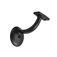 khtumeware 4 Pack Matte Black Hand Rail Handrail Stair Brackets,