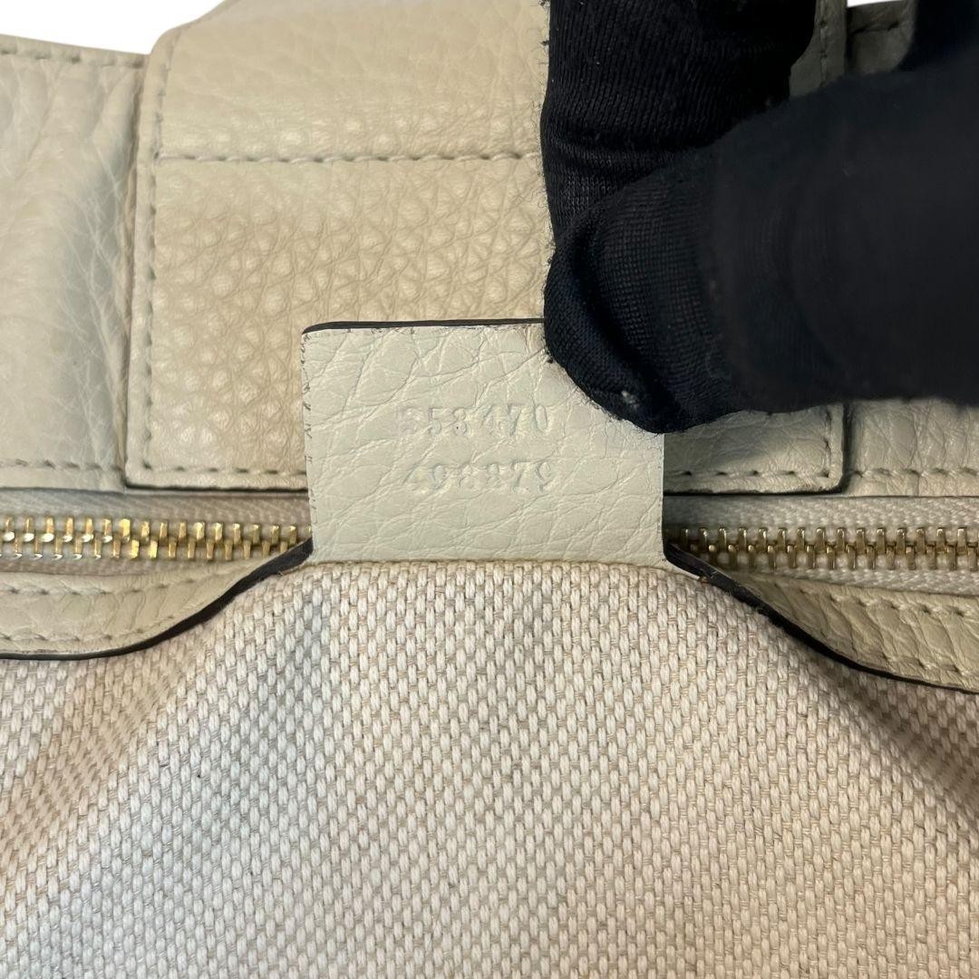 GUCCI Flora Tote Bag 50th Anniversary Flower Pattern Leather Canvas White VIN thumbnail 16