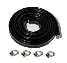 3/8" ID Heat Shielded Fire Sleeve Thermo Armor Silicone Coated Fiberglass Heat 