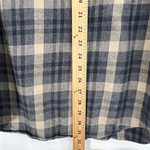 PLADRA Flannel Shirt Men's XL Gray Plaid Forest Trees Bucks Flip Cuff - Bild 7 von 9