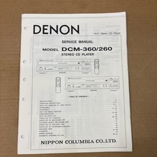Denon DCM-360/260 Stereo CD Player Service Manual