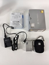 Nikon COOLPIX S9 6.1MP Digital Camera Silver W/ Charger Battery Case Box, Works!