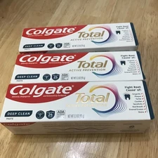 Golgate total toothpaste deep clean active prevention 3.3oz exp. 2027 lot of 3