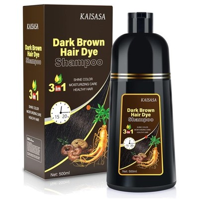 Haarfärbeshampoo, Haarfarbe, Grauhaar-Überdeckung, 3-in-1, Natürliche, semi-p...