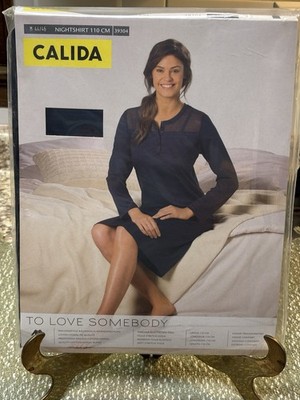 Calida Nightshirt To Love Somebody 110 Cm Cotton M 44/46  #39304 M Navy Blue