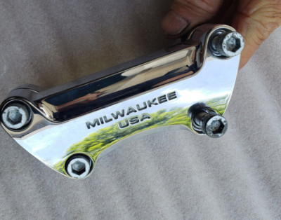 Genuine Harley Dyna Chrome Risers and Milwaukee Top Clamp