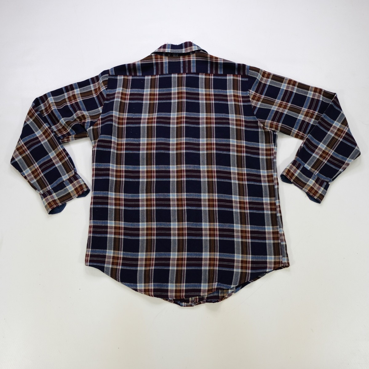 Rare Vintage SEARS Checkered Plaid Casual Button Front Shirt