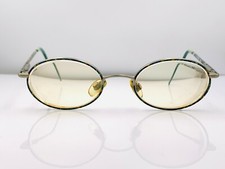 Vintage Cherokee Green Multi-Color Metal Oval Sunglasses FRAMES ONLY