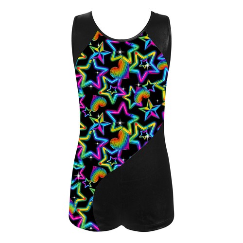 Girls Jumpsuit Boy-cut Unitard Kids Bodysuit Sleeveless Leotard Sport Romper - Picture 18 of 45