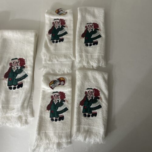 Raggedy Ann & Andy hand towels set of 6 Snowden and Friends 1998 - Picture 3 of 8