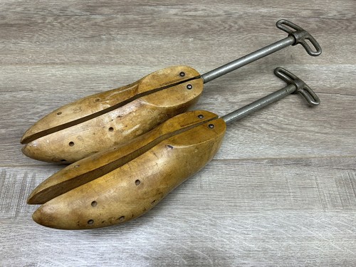 Antique Vintage Miller Wood & Steel Shoe Stretcher Primitive Cobbler Tool