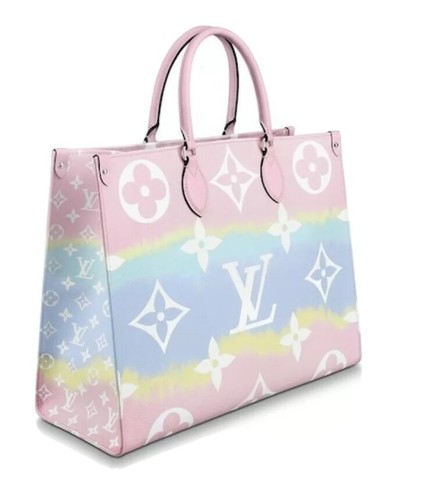 Louis VUITTON ESCALE ONTHEGO GM PINK PASTEL GIANT FLOWER MONOGRAM , NEW, w  Tags. | eBay