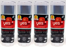  LOT 4  Yes To Tomatoes CLEAR SKIN Detoxifying Charcoal SnapMask Stick 2 oz ea