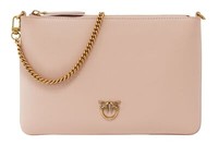 Pinko Flat Classic UmhäNgetasche Tasche Cipria - Antique Gold Lachsfarben Neu