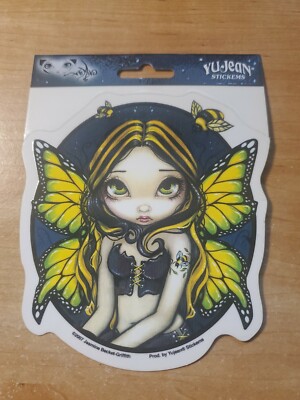 Jasmine Becket-Griffith Bumble Bee Fairy Sticker 4''x5'' Die-Cut Wall Window Decal