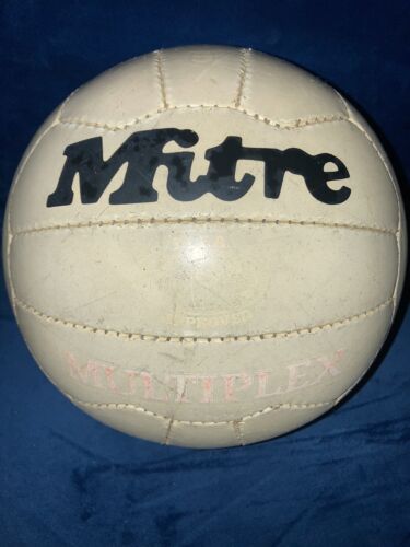 Vintage Mitre Multiplex Official Match Football Circa 1980’s-Size 5White