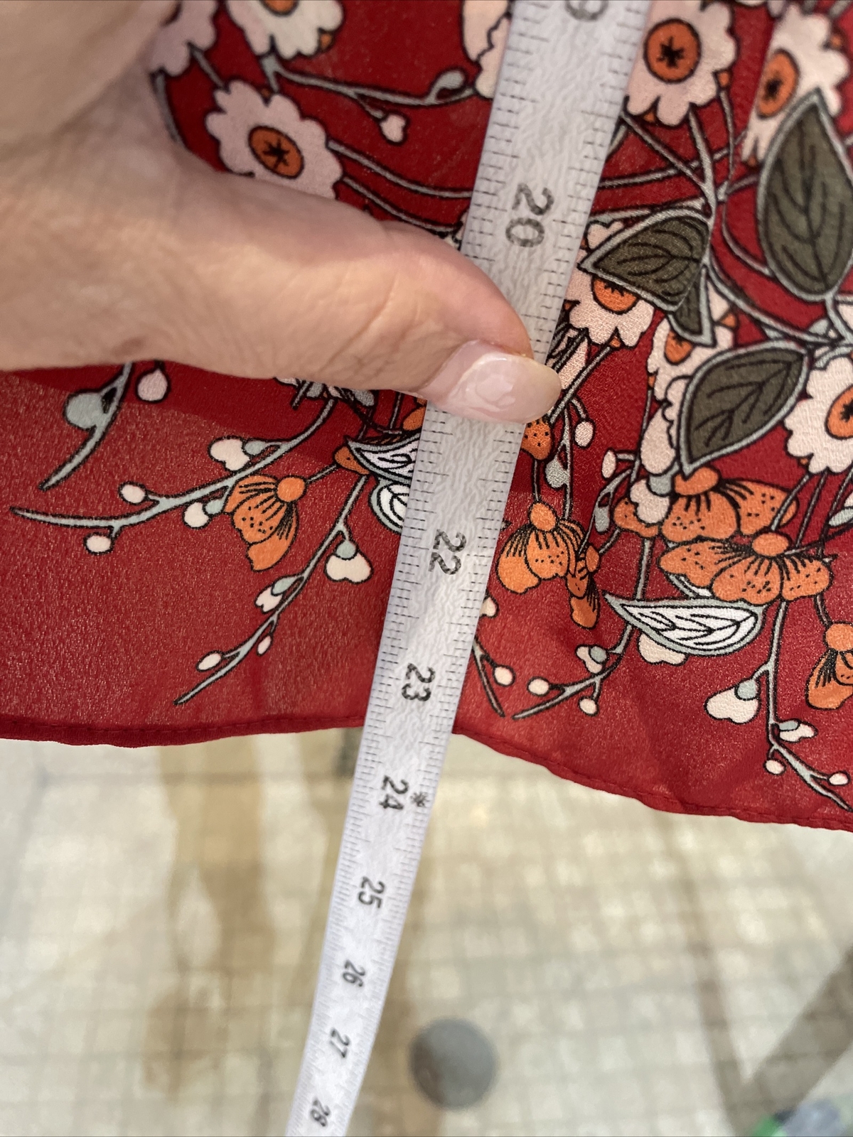 Womens Max Studio Blouse Shirt Sz Xl Red Orange Fall Print  Pleated