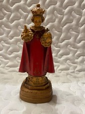 Infant of the Prague Anri Nativity Wood Handcarved/Handpainted Italy 7.5”Vintage