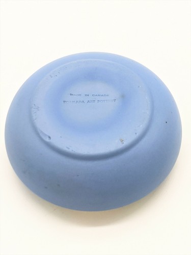 ECanada Art Pottery Blue Jasperware Vintage Ashtray 1926-1952 - Picture 5 of 6