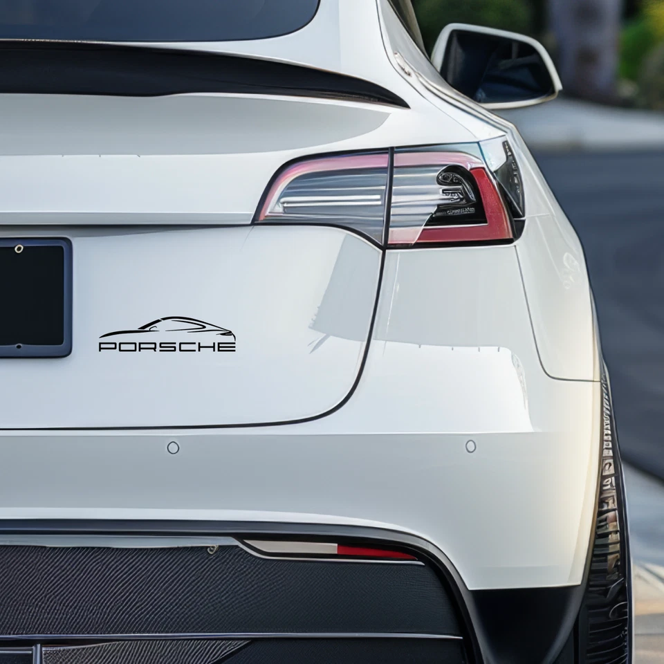 New - Sport Car 911 Outline Decal Sticker for Car , Truck,  Window   4~21 " - Image 3 of 4