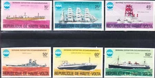 W UPPER VOLTA 0375v-378v+C223v OKINAWA OCEANOGRAPHIC EXHIBITION IMPERFORATED SET