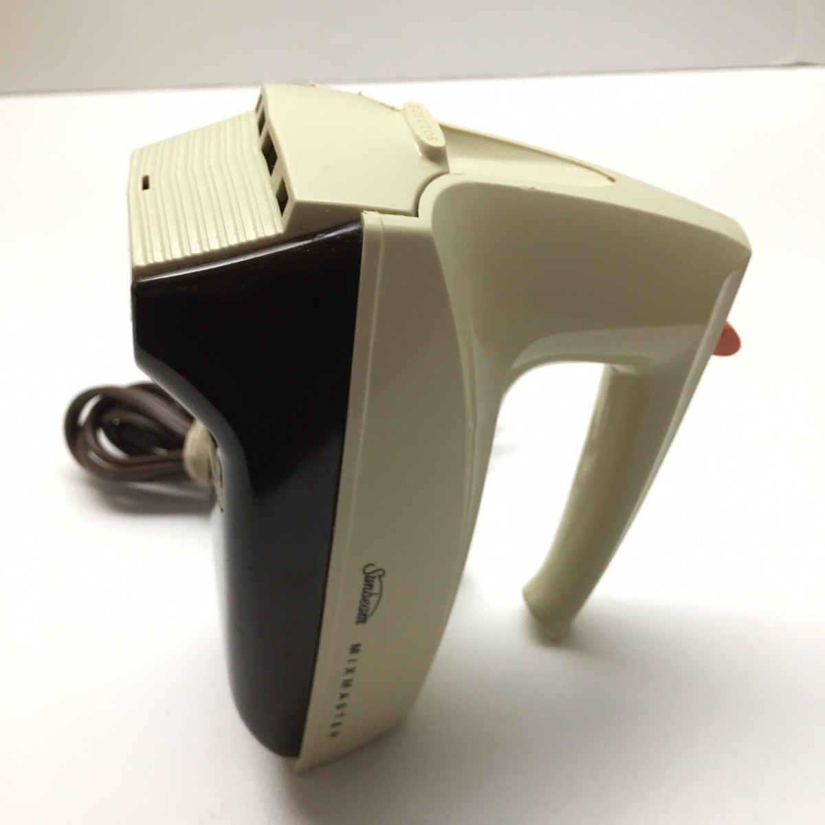 Vintage Sunbeam Mixmaster Hand Mixer with Box 03016 Almond