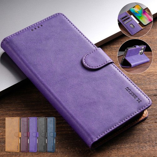 For iPhone 16 15 14 13 12 Pro Max Magnetic Leather Wallet Card Flip Case Cover - Picture 11 of 64