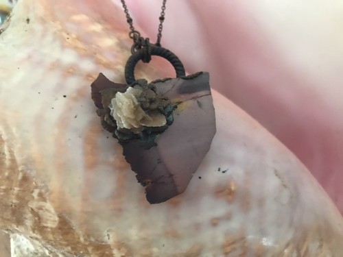 Boho chic artisan Exotic Copper Jasper with Desert Rosebud - Picture 10 of 10