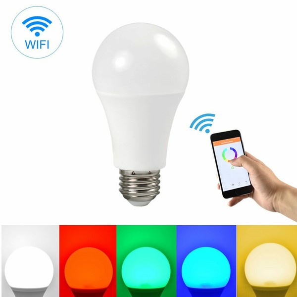 E27 9W Rgb Smart Wifi Led-GlüHbirne Dimmbar Sprachsteuerung Mit Alexa Google App-image