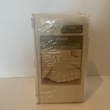 New Smoothweave  14-Inch twin ruffled Bed Skirt in ivory
