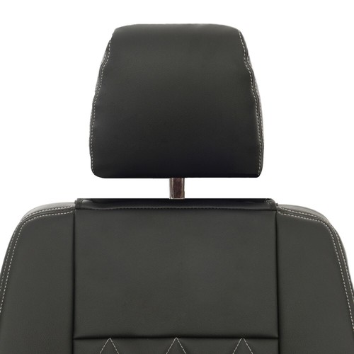 FITS LAND ROVER DEFENDER 90 FRONT SEAT COVERS LEATHERETTE (1987-2006) 1158 - Picture 22 of 24