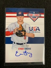 2017 U-S-A Stars & Stripes Evan Skoug On Card Auto 189/499 #19  