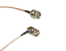 BNC Male Plug to BNC Male Angle 75Ω crimp RG179 cable jumper pigtail 2-240in US