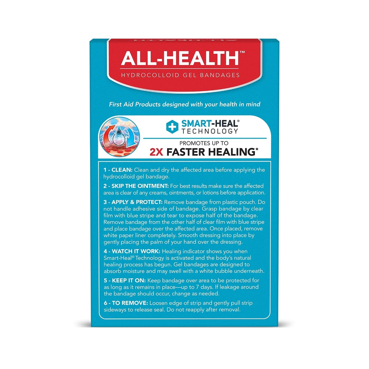 All Health Advanced Fast Healing Hydrocolloid Gel Bandages