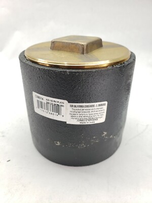 4 in. Plain End Cast Iron C38014 Cleanout Long Pattern with 3-1/2 in. Countersun