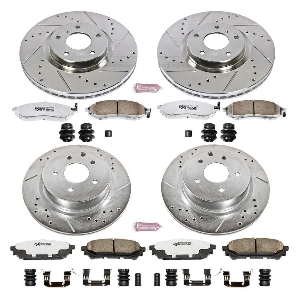 Power Stop 1-Click Street Warrior Z26 Brake Kit for 05-08 Infiniti G35 Foto 2 de 2