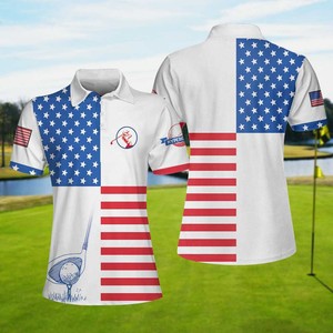us flag golf shirts