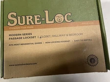 Sure-Loc CT101 Cortina Passage Door Lever Set - Flat Black