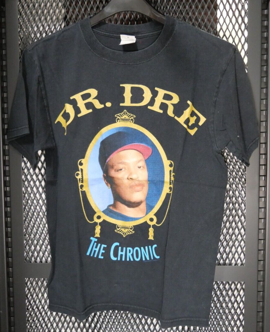 FILA T shirt nera Dr Dre The Chronic 2005 Death Row Records media M