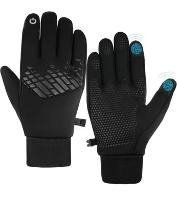 JATEKA Winterhandschuhe stoßdämpfende rutschfeste Fahrradhandschuhe Handschuhe