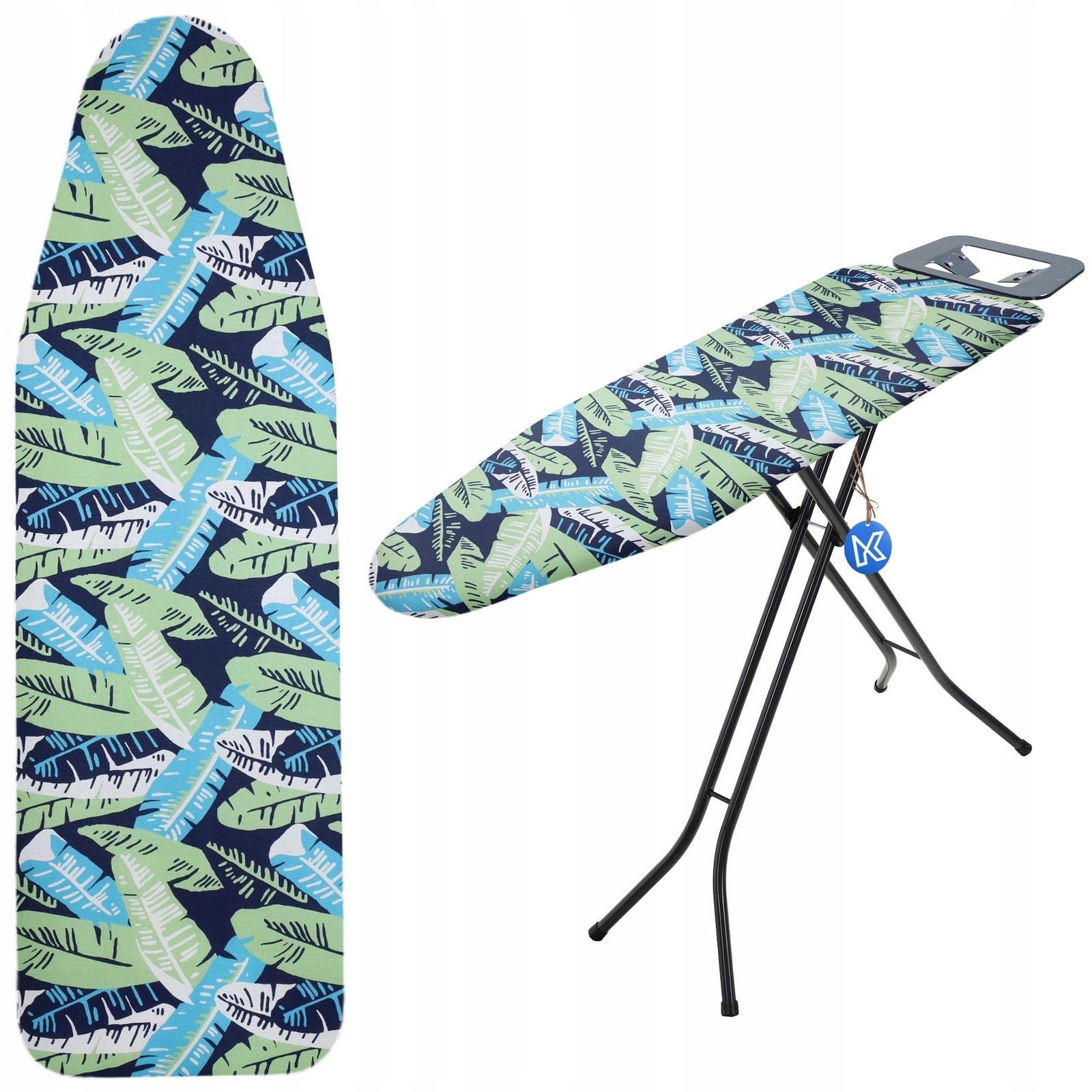 KADAX Copriasse da Stiro con Coulisse, 132x48 cm, Foglie