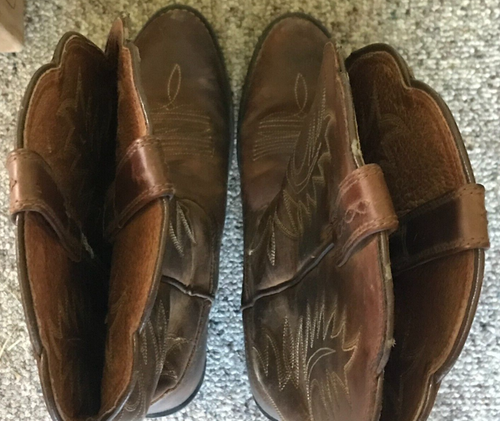 Ariat Cowboy Boots Women's 6.5C Heritage Distressed Brown Leather Pull-on RoundT - Picture 8 of 8