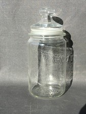 Antico Grande Barattolo Caramelle Vetro Alimentari Barile Vecchio Commercio