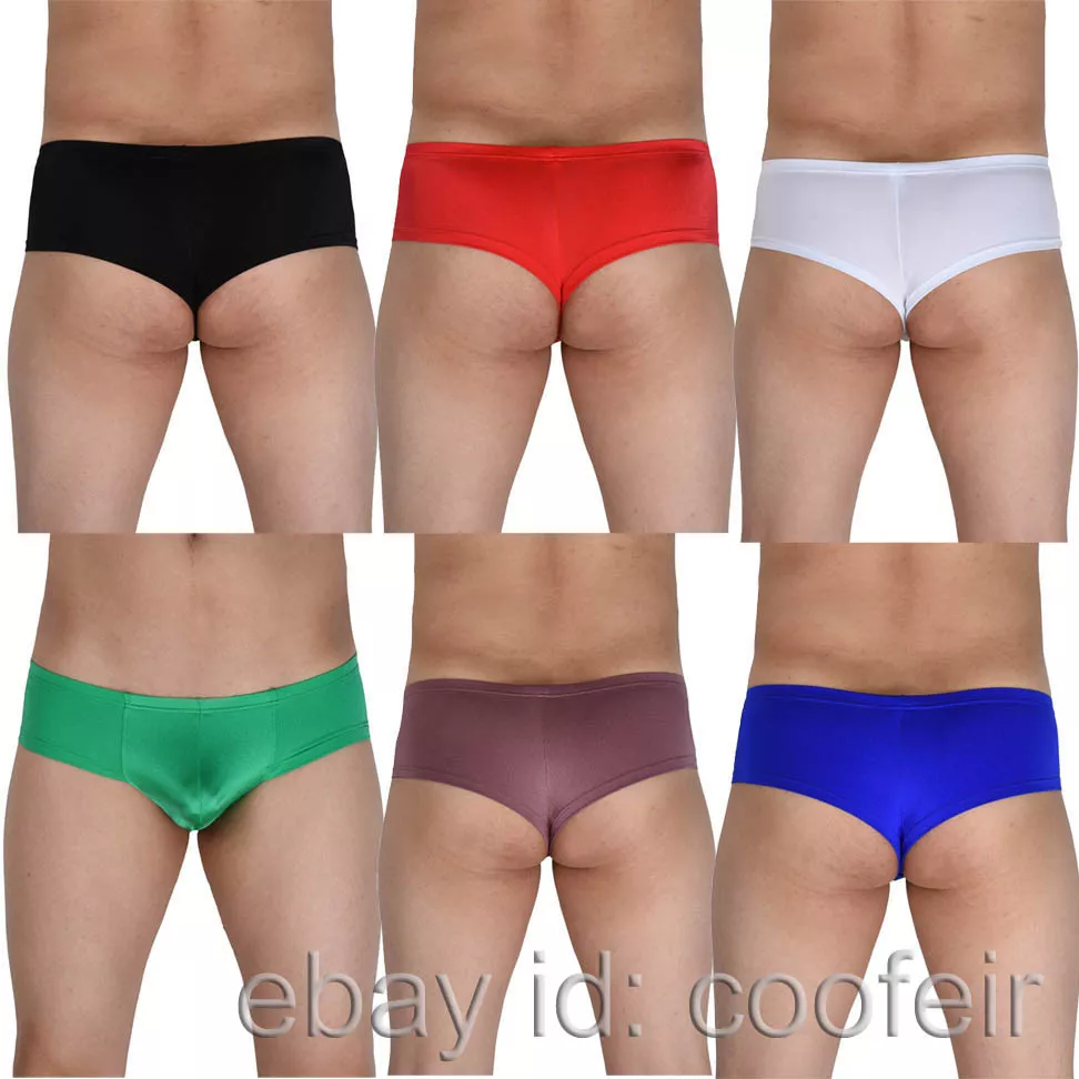 Men Pouch Cheeky Boxer Briefs Underwear Male Brazil Bikini