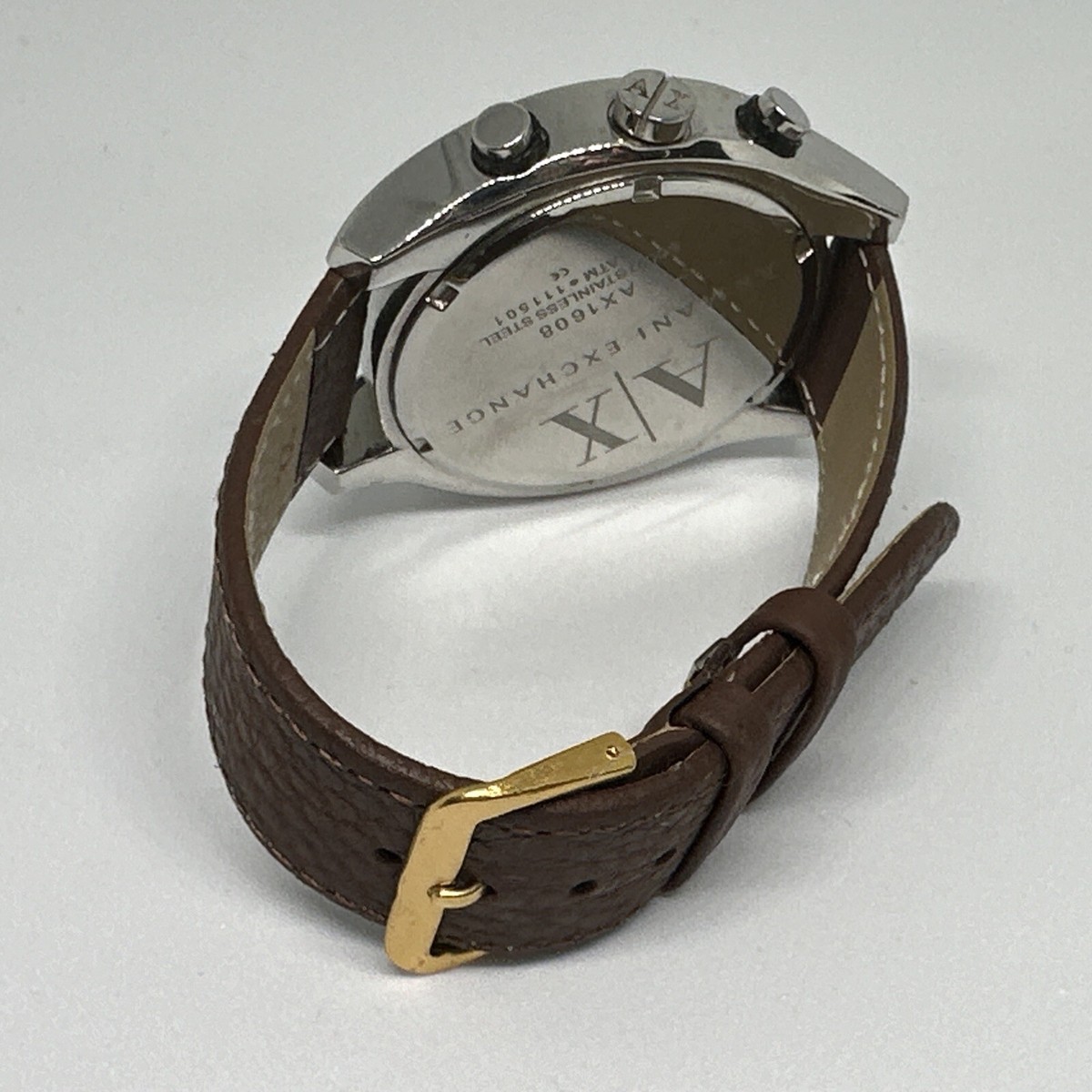 Armani Exchange AX1608 Men's Brown Leather Analog Dial