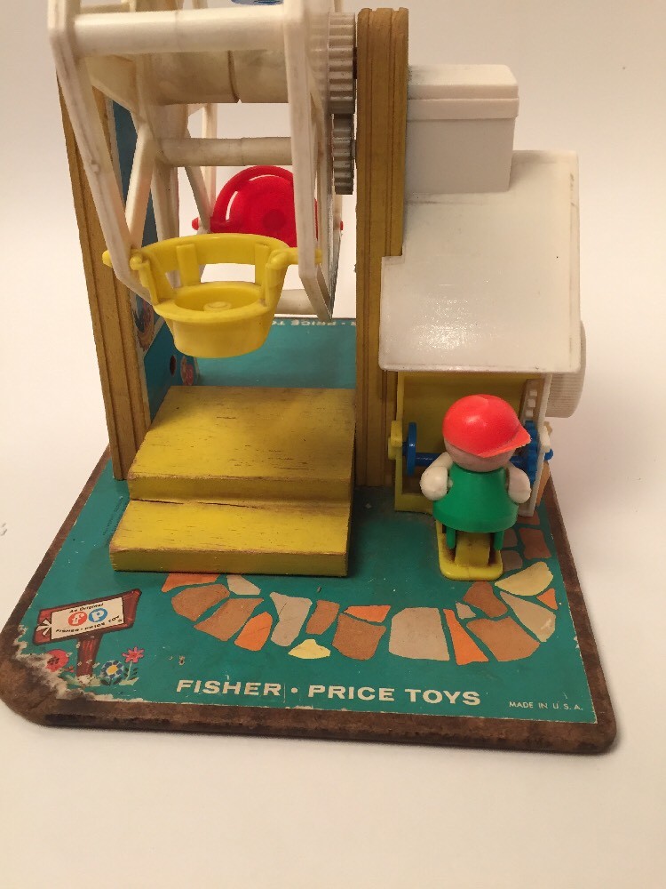 Vintage 1966 Fisher Price Little People 969 Music Box Ferris Wheel eBay