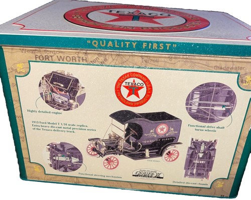1913 Ford Model T Texaco Delivery Truck Limited Edition 1/16 Collector Car Metal - Picture 3 of 6