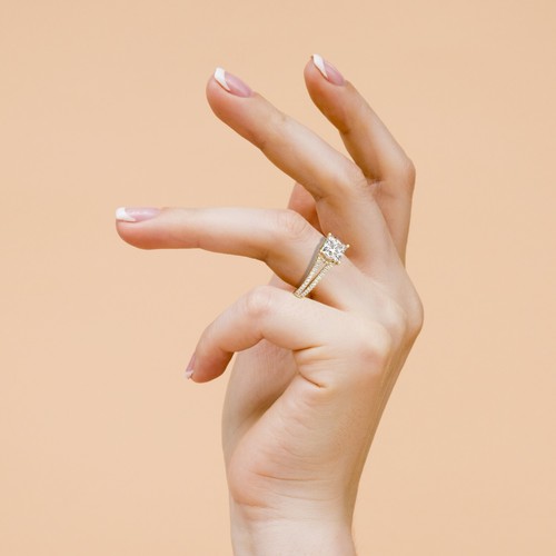 Princess Solitaire Hidden Halo Yellow Gold Engagement Ring ,2.50ct,Lab-grown IGI - Picture 17 of 24