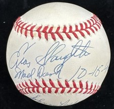 Enos Slaughter Johnny Pesky Mad Dash Signed Baseball JSA